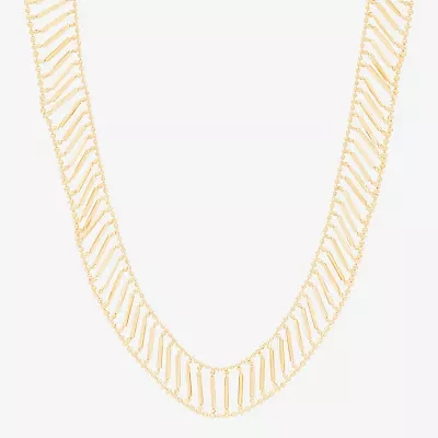 Womens 18 Inch 10K Gold Link Necklace