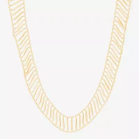 Womens 18 Inch 10K Gold Link Necklace