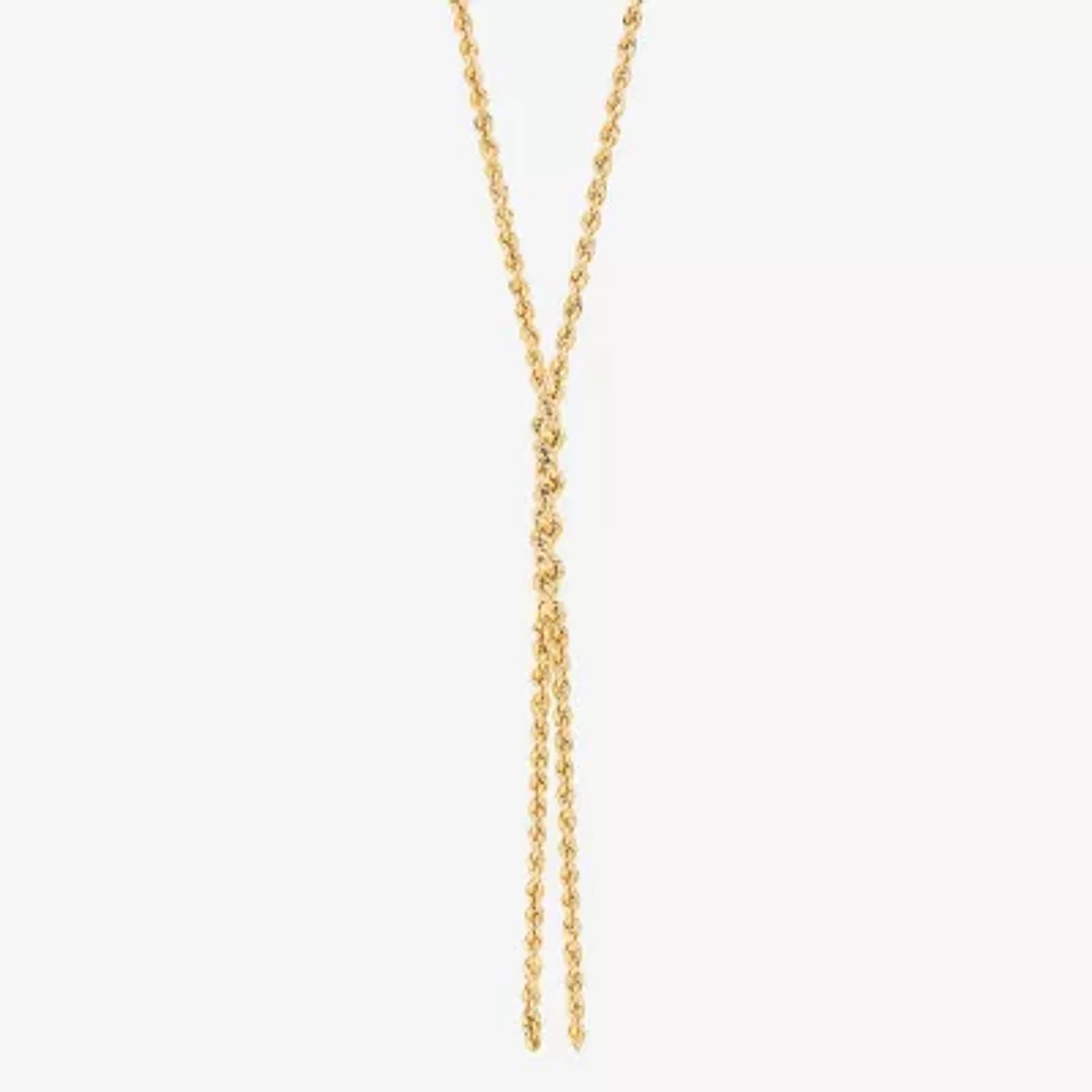 Womens 10K Gold Y Necklace