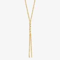 Womens 10K Gold Y Necklace