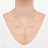 Womens 10K Gold Y Necklace