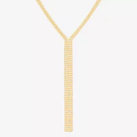 Womens 10K Gold Y Necklace