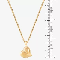 Womens 10K Gold Heart Pendant Necklace