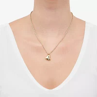Womens 10K Gold Heart Pendant Necklace