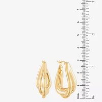 14K Gold 25.1mm Round Hoop Earrings