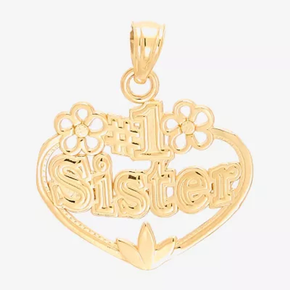 Womens 14K Gold Heart Pendant