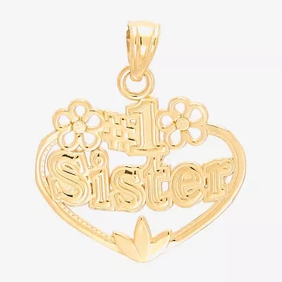 Womens 14K Gold Heart Pendant