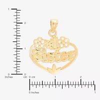 Womens 14K Gold Heart Pendant