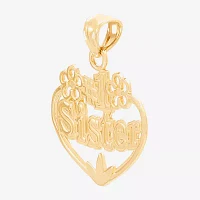 Womens 14K Gold Heart Pendant