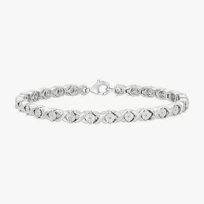 1/10 CT. T.W. Natural White Diamond Sterling Silver 7.5 Inch Tennis Bracelet