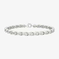 1/10 CT. T.W. Natural White Diamond Sterling Silver 7.5 Inch Tennis Bracelet