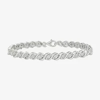 1/10 CT. T.W. Natural White Diamond Sterling Silver 7.25 Inch Tennis Bracelet