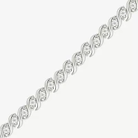 1/10 CT. T.W. Natural White Diamond Sterling Silver 7.25 Inch Tennis Bracelet