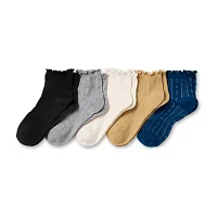 Thereabouts Little & Big Girls 10 Pair Quarter Ankle Socks