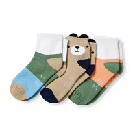 Okie Dokie Little & Big Boys 6 Pair Quarter Ankle Socks