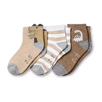 Okie Dokie Little & Big Boys 6 Pair Quarter Ankle Socks