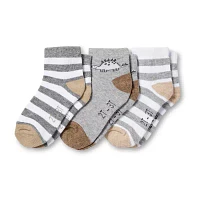 Okie Dokie Little & Big Boys 6 Pair Quarter Ankle Socks