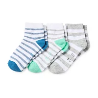 Okie Dokie Toddler Boys 6 Pair Quarter Ankle Socks