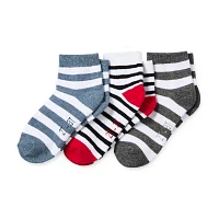 Okie Dokie Toddler Boys 6 Pair Quarter Ankle Socks