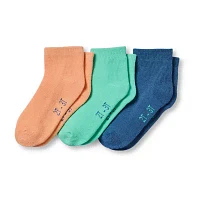 Okie Dokie Toddler Boys 6 Pair Quarter Ankle Socks