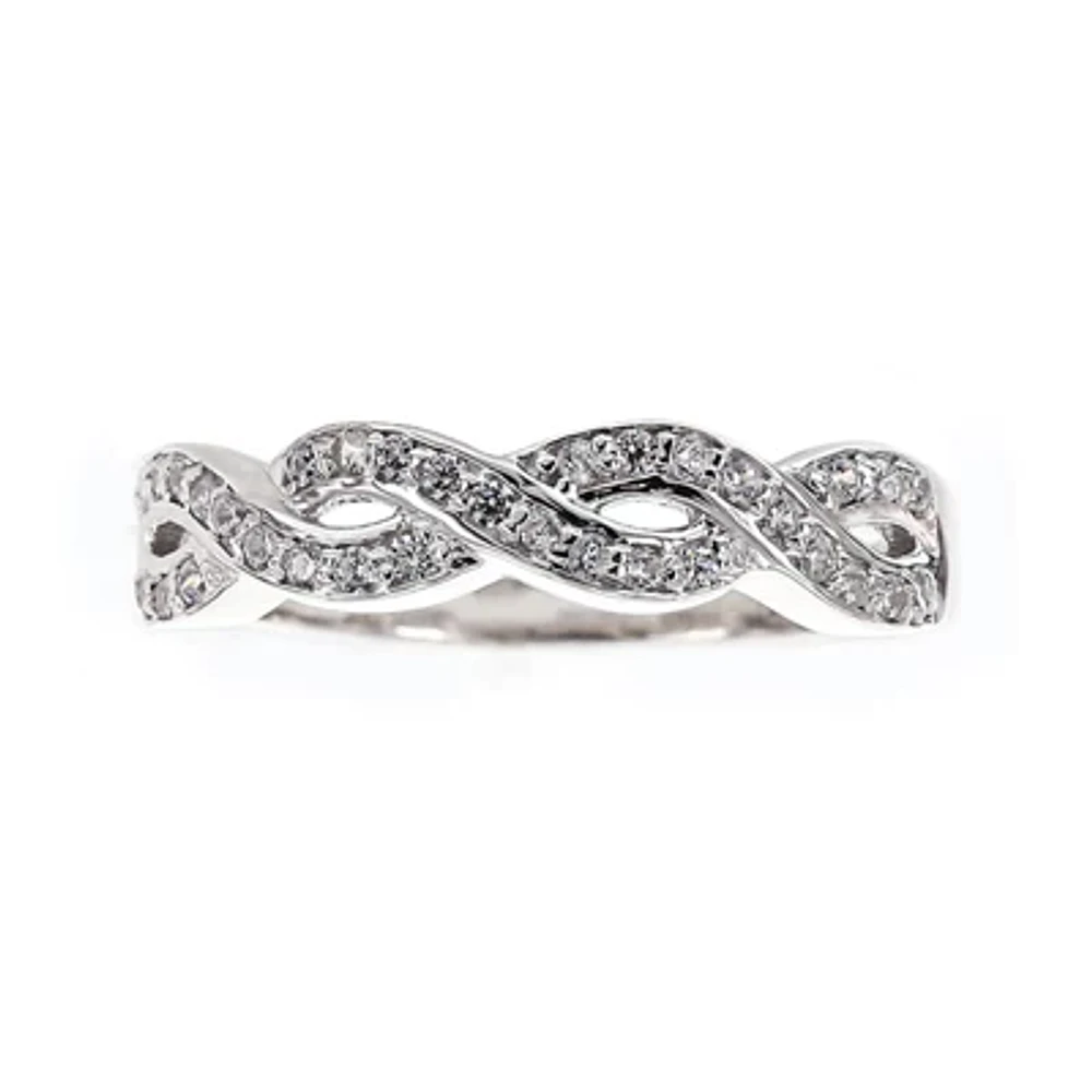 DiamonArt® Cubic Zirconia Sterling Silver Infinity Ring