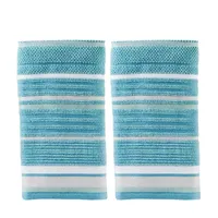 Saturday Knight Neutral Nuances Seabrook Stripe  2-pk Hand Towels