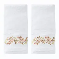 Saturday Knight Misty Floral 2-pk Embroidered Hand Towels