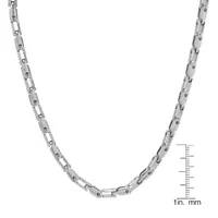 Stainless Steel 24 Inch Semisolid Mariner Chain Necklace