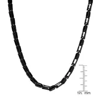 Stainless Steel 24 Inch Semisolid Mariner Chain Necklace