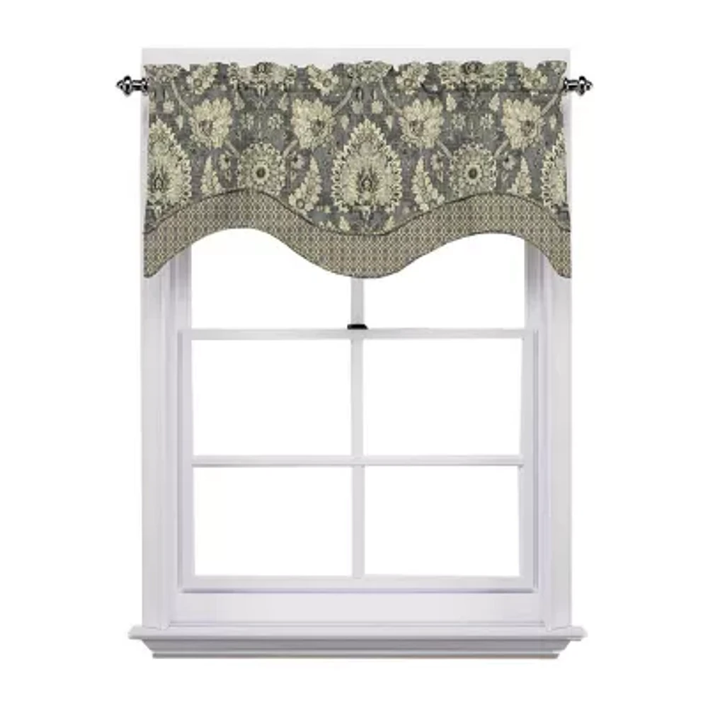 Waverly Clifton Hall Rod-Pocket Scalloped Valance