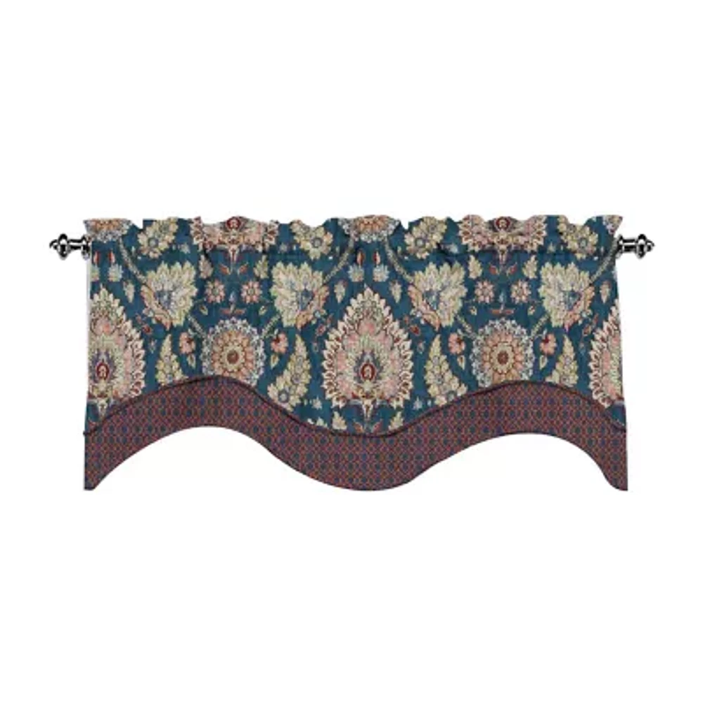 Waverly Clifton Hall Rod-Pocket Scalloped Valance