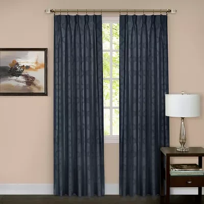 Windsor Pinch Pleat Back Tab Light-Filtering Single Curtain Panel