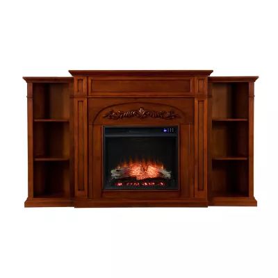 Jedor Bookcase Electric Fireplace