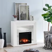 Gadia Mirrored Electric Fireplace