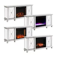 Shaman Media Console Mirrored Fireplace