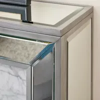 Jadian Mirrored Faux Marble Fireplace