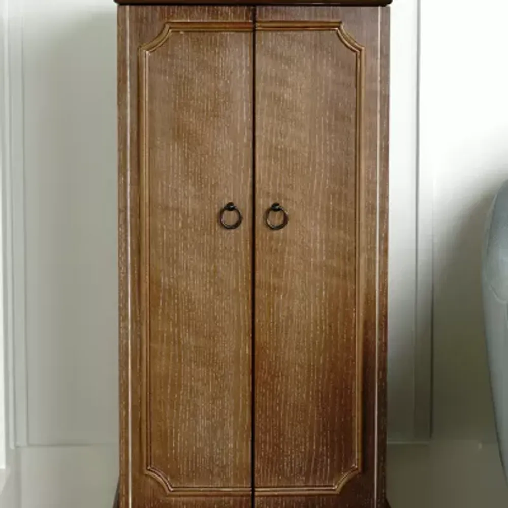 Hives And Honey Cabby Lockable Oak Jewelry Armoire