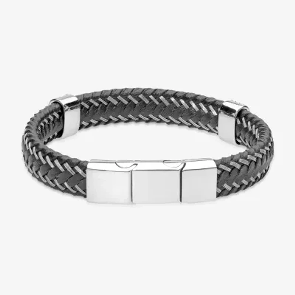 Mens Stainless Steel Wrap Bracelet