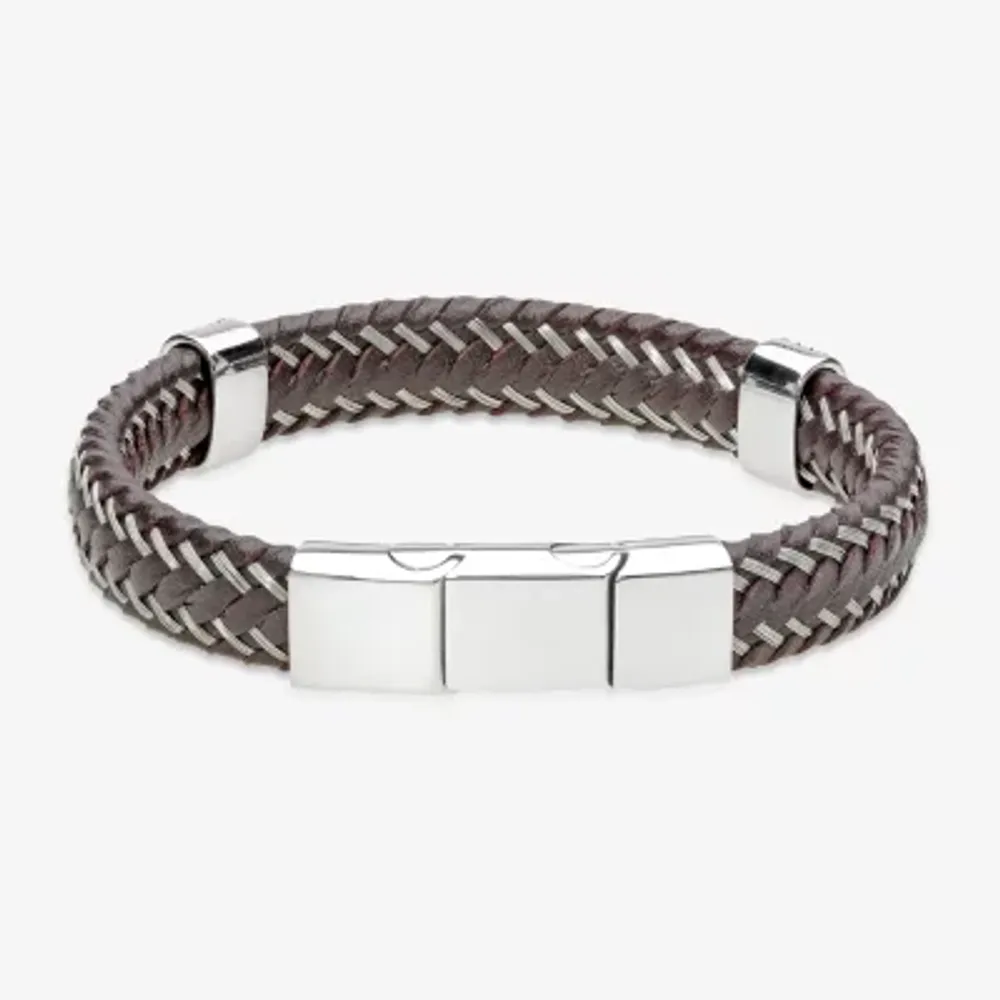 Mens Stainless Steel Wrap Bracelet