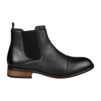 Vance Co Mens Garrett Block Heel Chelsea Boots