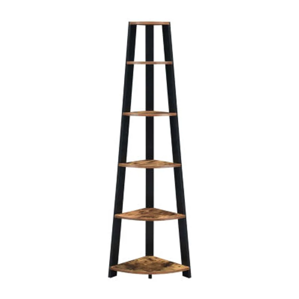 Newport 5 Tier Corner Bookshelf