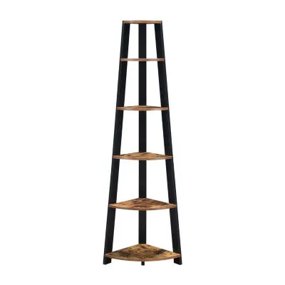 Newport 5 Tier Corner Bookshelf