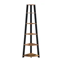 Newport 5 Tier Corner Bookshelf