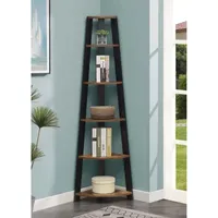 Newport 5 Tier Corner Bookshelf