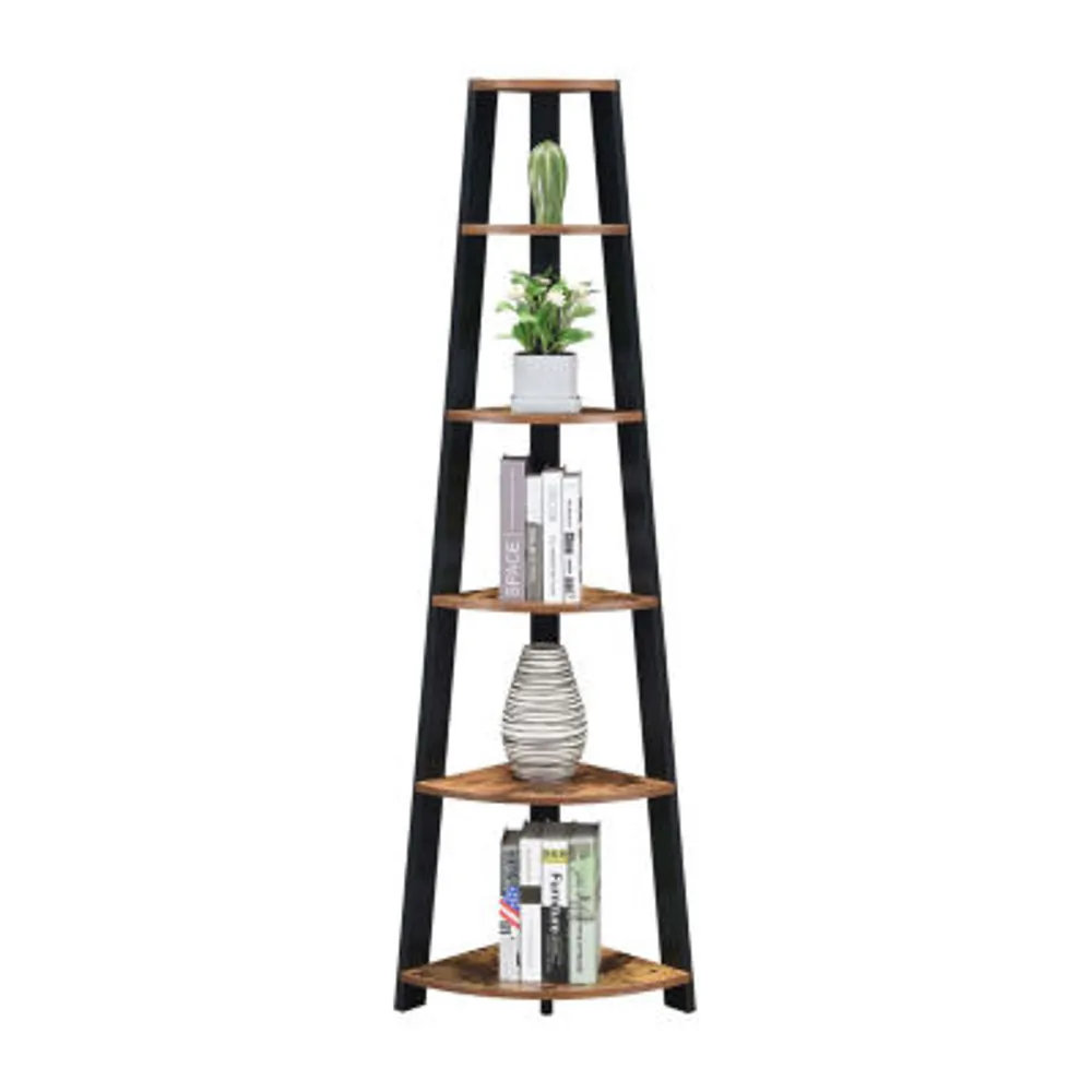 Newport 5 Tier Corner Bookshelf