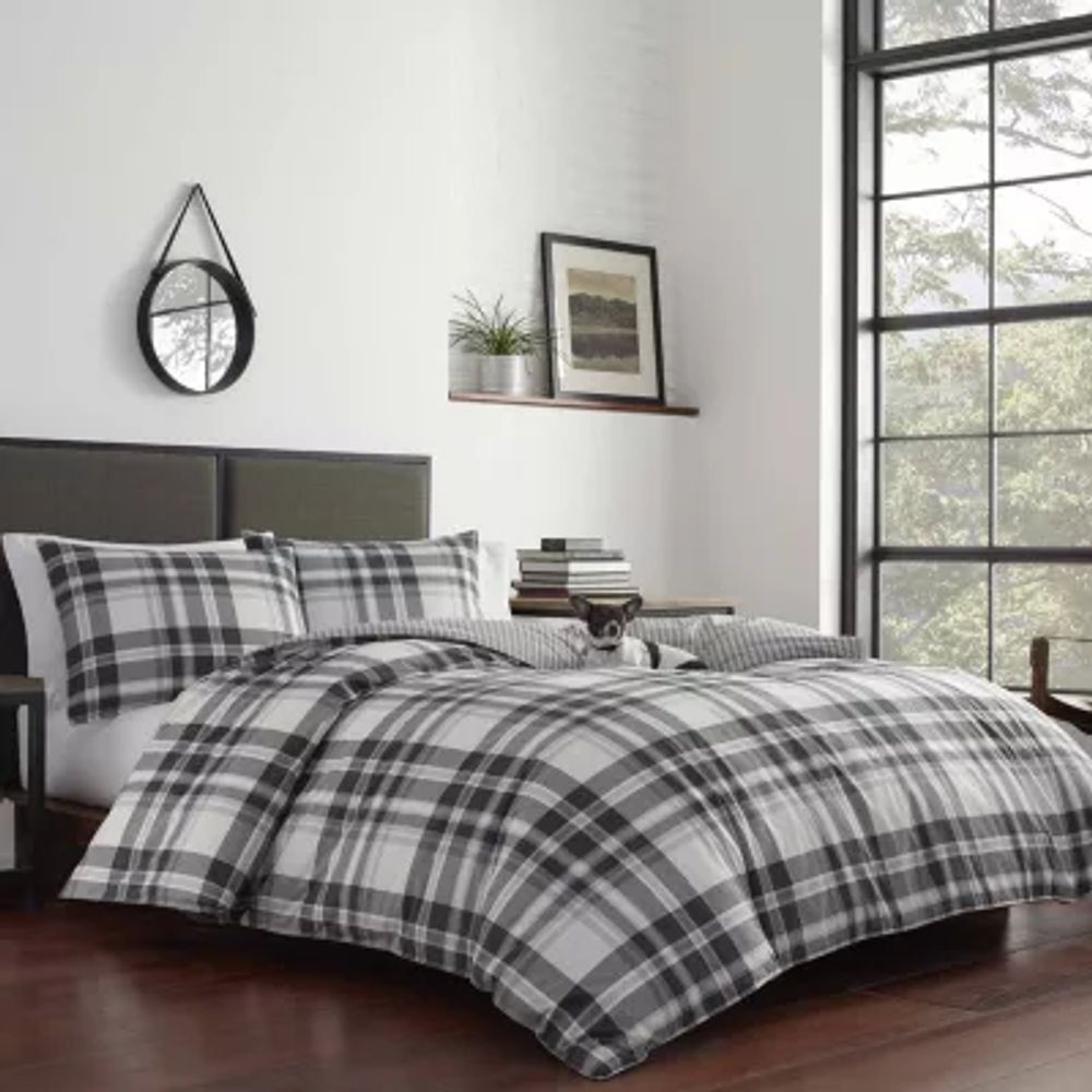 Eddie Bauer Timbers Plaid Midweight Reversible Comforter Set