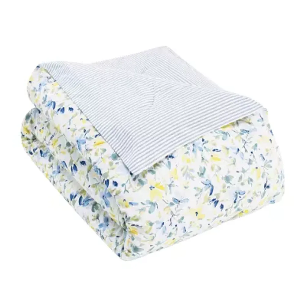 Laura Ashley Nora Midweight Reversible Comforter Set