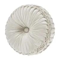 Queen Street La Grande Ivory Round Throw Pillow