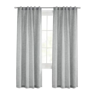 Danbury Light-Filtering Rod Pocket Back Tab Single Curtain Panel