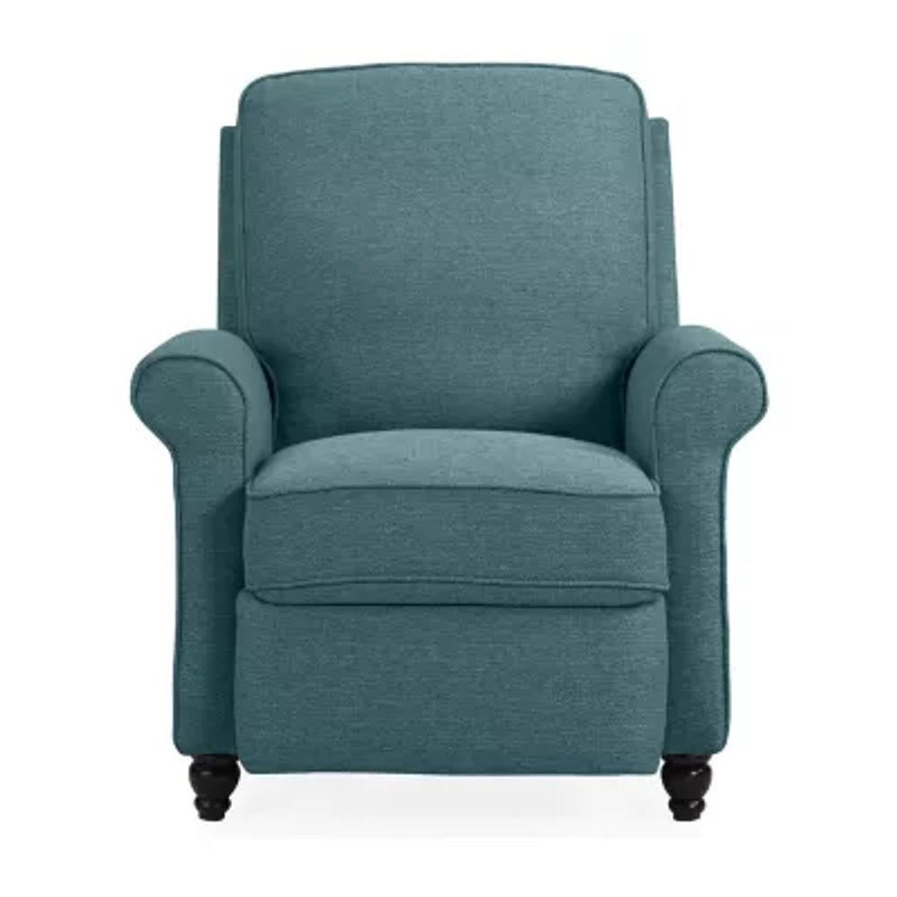 ProLounger Keaton Transitional Roll-Arm Push Back Recliner Linen